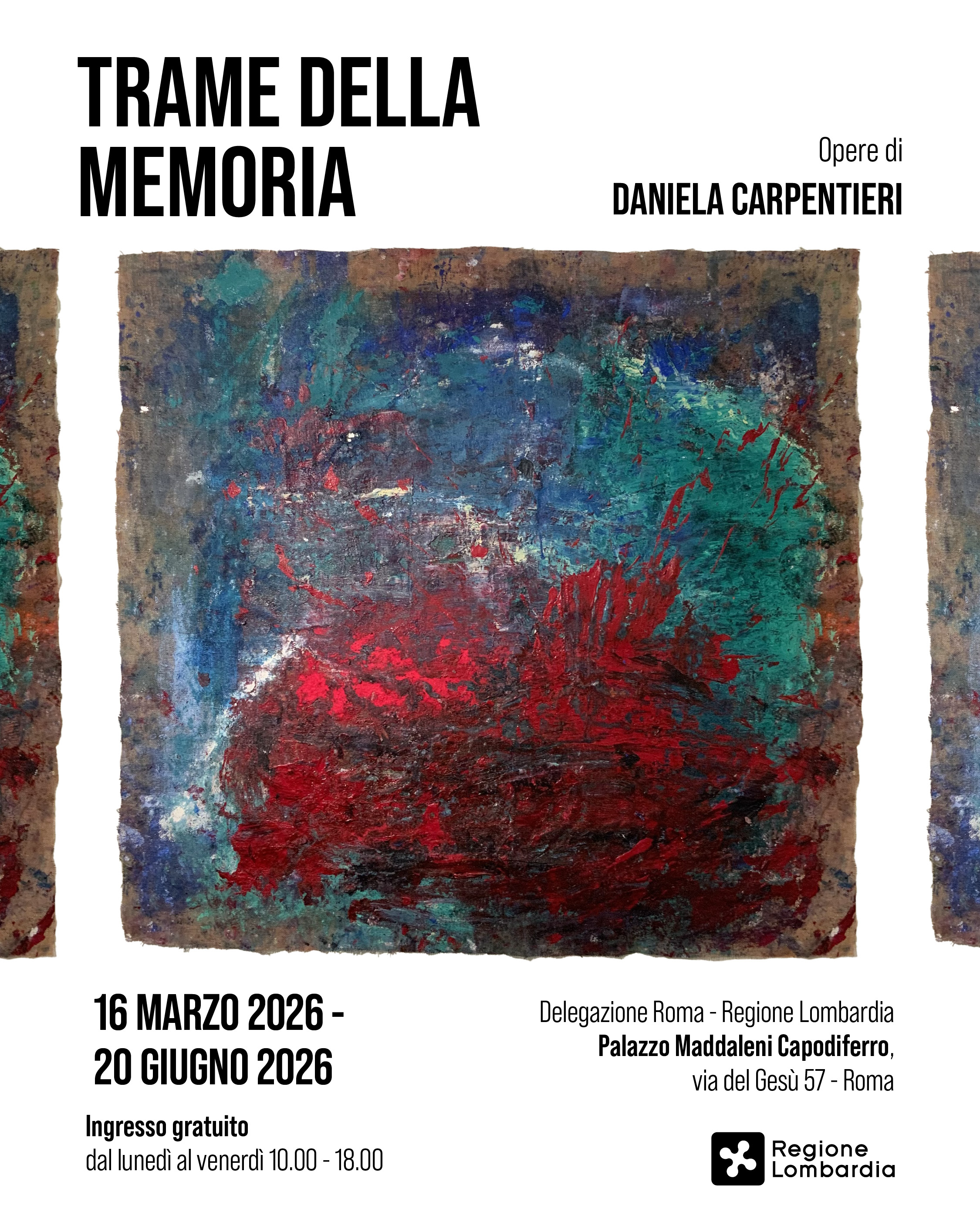 Mostra &ldquo;TRAME DELLA MEMORIA&rdquo; alla Delegazione di Roma di Regione Lombardia